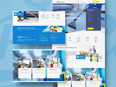Website Homepage branding cleaning website design figma homepage landingpage redesign ui ux website