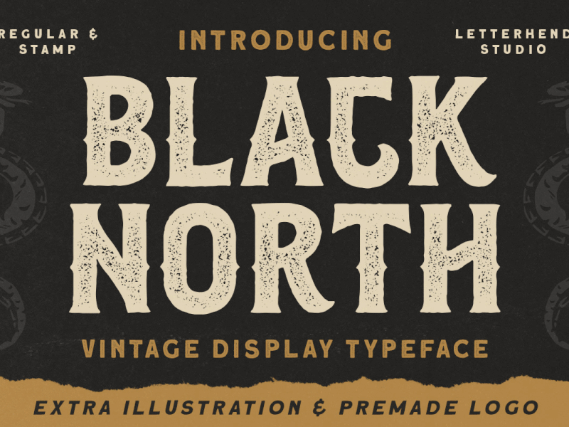 Black North with EXTRAS freebies western font