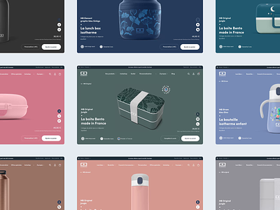 monbento・Product page colorful desktop ecommerce interaction design jungle lifestyle lunchbox minimal motion ui product product page ui ux webdesign website