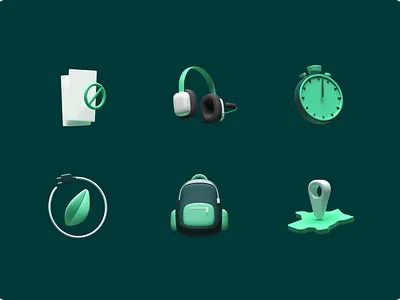 Alterna - Icons 3d brand branding design electric energy graphic design green icons illustration