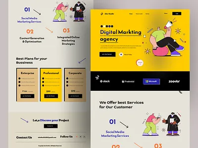 Digital Marketing Agency Website design interface product service startup ui ux web website