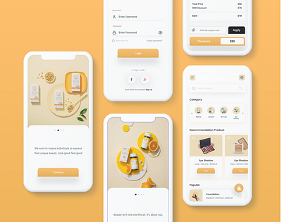 Beauty App UI app app design app designer beauty app beauty app ui beauty mobile app design graphic design landing page makeup product mobile ui ui ui ux graphic design ux web website design