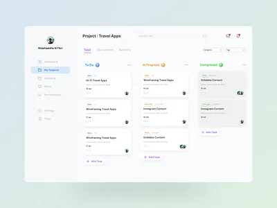 Task Management Dashboard app appdesign dashboard design desktop figma javancoid management task task management ui ui design uiux user experience user interface ux web web design web ui windows