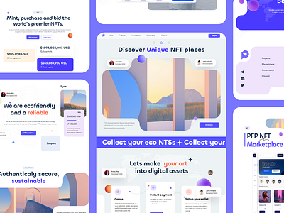 NFT Landing Page admin template app blockchain crypto design figma admin figma download figma freebies free figma download freebies graphic design illustration nft nftwebsite ui ui ux uikit web website design