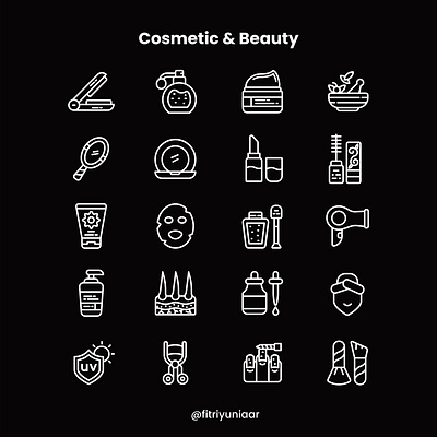 Cosmetic & Beauty Line Icon Pack graphic design icon ui ux vector