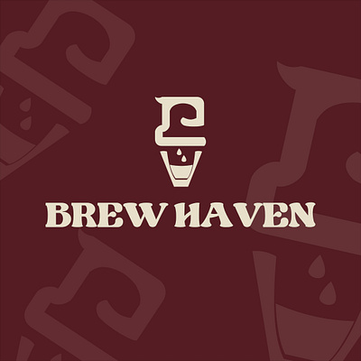 BREW HAVEN LOGO (COFEE BRAND) coffee coffee brand coffee logo custom logo logo luxury logo typography