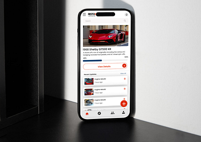 Automobile restoration UI case study automobile app car restoration app graphic design mobile app restoration app ui ui design ui designer user interface