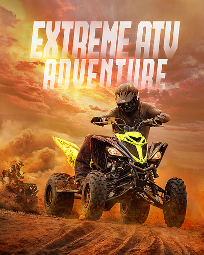 ATV MOTOR RIDING POSTER MANIPULATION atv atv moto creative creative design creative design design graphic design manipulation photoshop photoshop art photoshopart poster