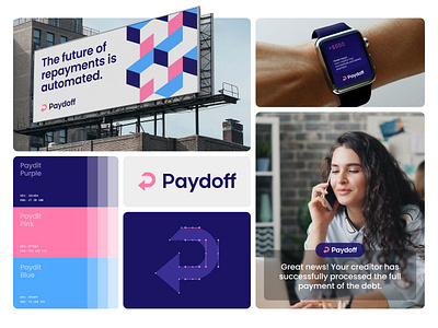 Paydoff rebrand branding branding agency design fintech branding studio fintech studio logo minimal rebrand rebrand studio rebranding