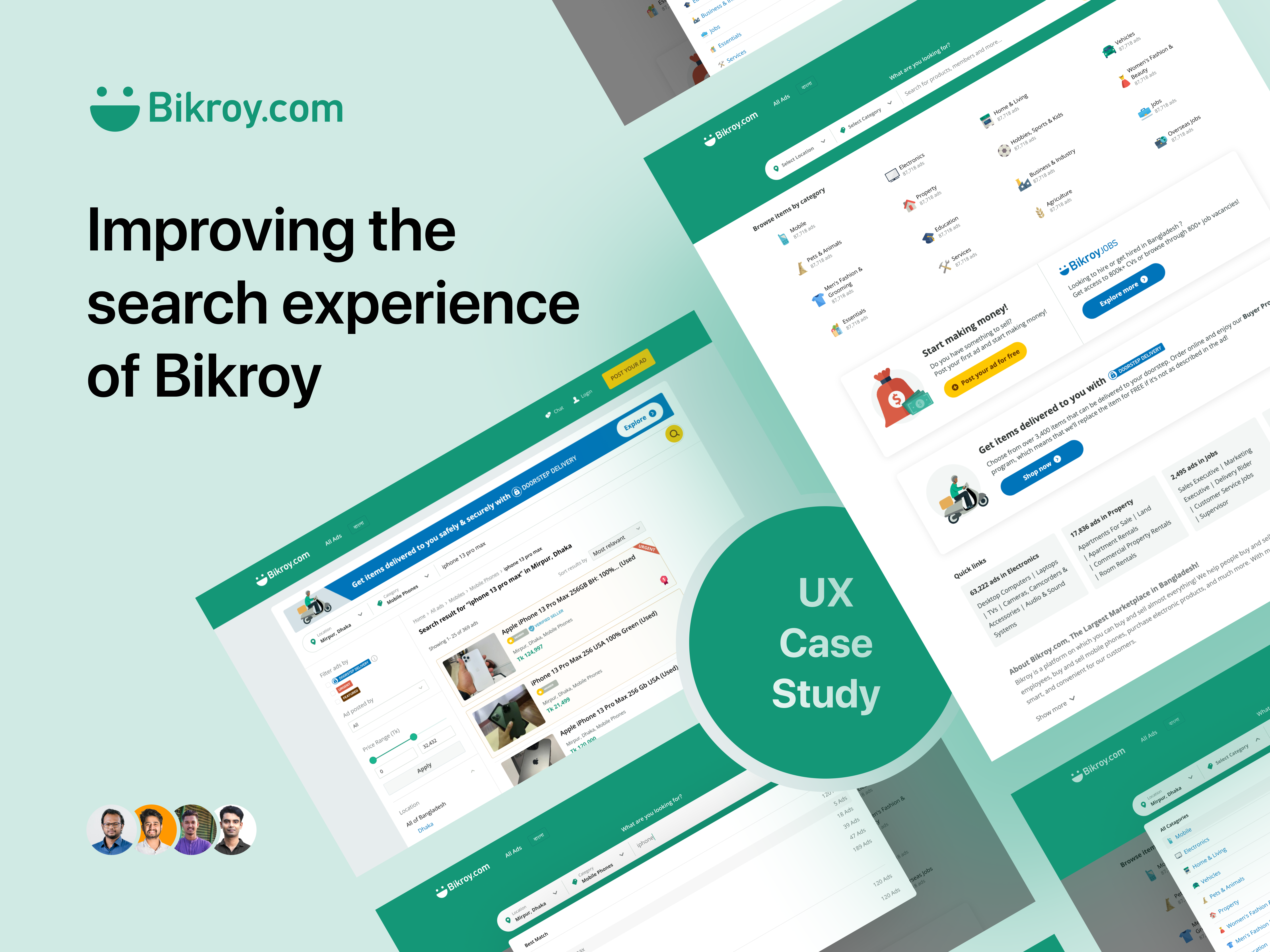 Improving the search experience of an online marketplace case study devignedge mhmanik02 user experience ux ux case study ux design ux research uxui web design website website ux
