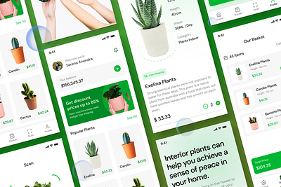 The Plant House App UI Design | Plant Care App UI Design app design app ui design application design plant care app ui design plant house design plant house ui design app the plant house the plant house app ui design ui design