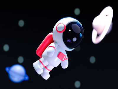 3D Mini Astro 3d 3d art 3d design 3d modeling art astro astronaut blender blender cycles cartoon character cute design digital art graphic design illustration interstellar minimal planet space