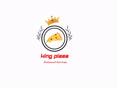 King Pizza Logo design graphic design illustration