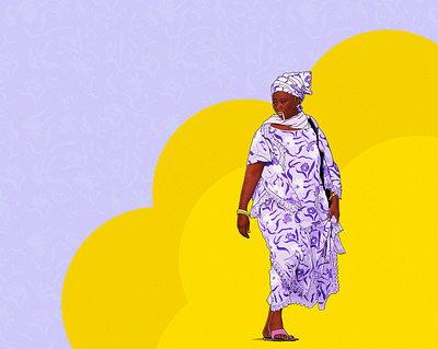 Senegalese Woman african woman illustration portrait watercolor