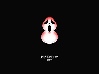 SnowmanScream branding cinema corporate dark design eight identity illustration logo logotype mark scream snowman vector