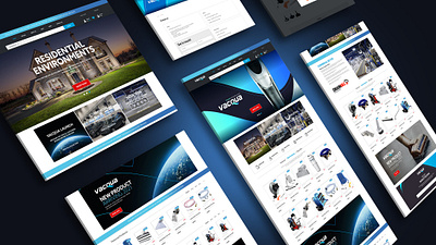 Vacqua UI Website Design belfast branding central vacuum design graphic design logo ui vacuum website design