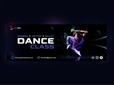 Dance Class Banner academy arts banner brand language branding classical contemporary dance contemporary dance india contemporary music dance design graphic design logo music photoshop ui