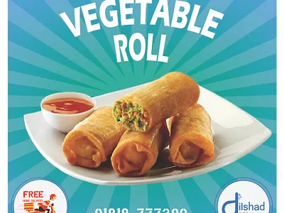 Restaurant Poster Design branding design food porn food poster graphic design illustration poster design restaurant poster typography vector vegetable roll