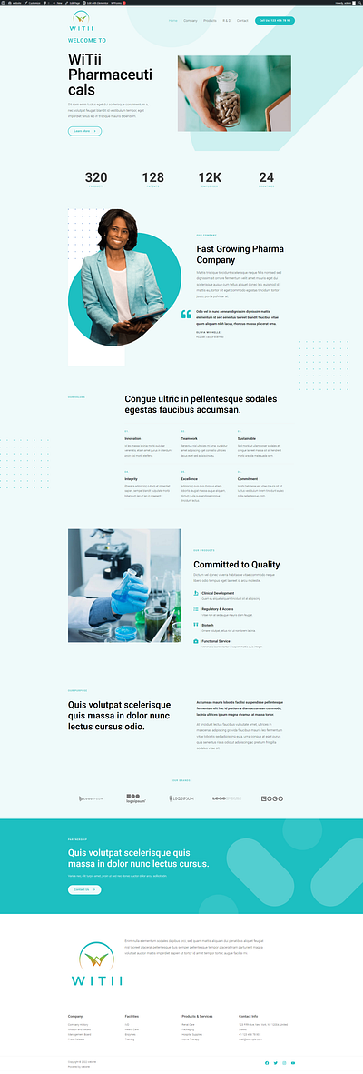 Pharmaceutical Website web design web development