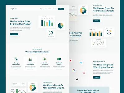 Landing Page :: SaaS Product branding design graphic design illustration landing page logo saas ui ux vector