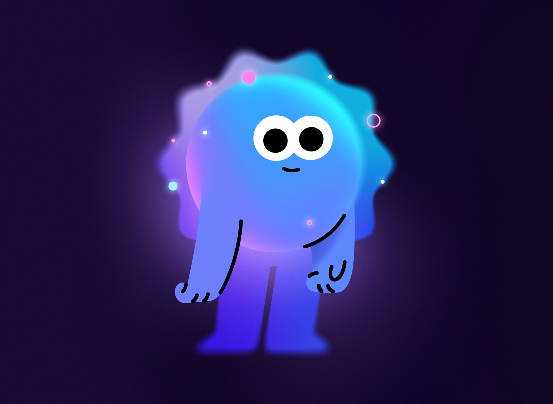 Hello! animated animation brazilero character funny gif gradient illustration motion neon