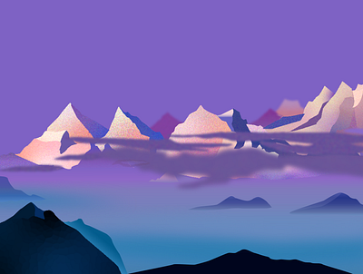 Roerich (Illustration) graphic design illustrator горы иллюстрация картина рерих