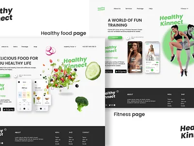 Healthy kinnect web design project branding design ui uiux design ux web design website
