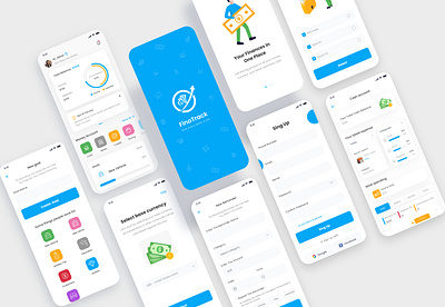 FinoTrack- Personal Financial App app branding design financial flat interface mobile mobile app modern new ui ux