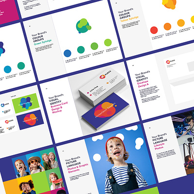 Klexx - Brand book brand book brand guidelines branding cheerful colorful colors guide guidelines logo
