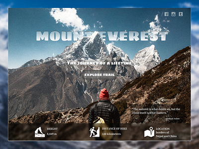 Landing page design everest figma landing page trail web website website design