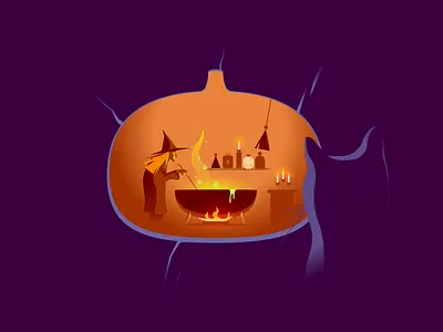 Playbook Halloween – Witches Home 🎃 bubbling candlelit cat cauldron halloween home house potion pumpkin toxic witch witchcraft