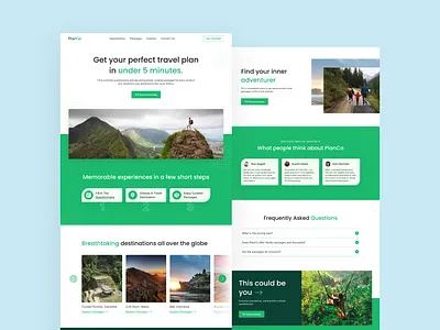 PlanCo Travel Agency Website Design brand brand design brand identity branding design figma logo ui web design website