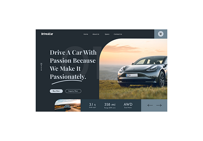 DriveACar - Car Company Website Design design ui ux website design
