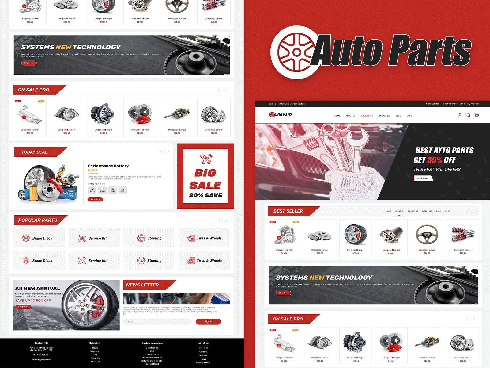 Auto Parts mega web page