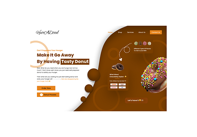 HaveADonut - Donut Selling Store Website Design branding design logo ui ux website design