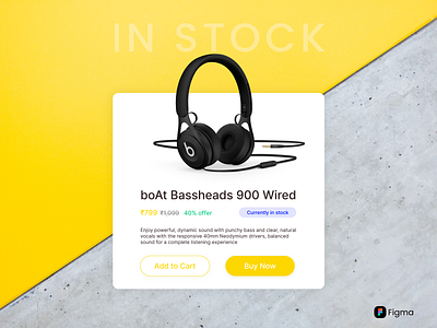 Currently in Stock buying currentlyinstock dailyui dailyuichallenge design ecommerce figma gratitude headset product ui uxuidesigner