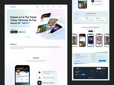 NFT App - Landing Page applanding design landingpage nft nft app uidesign uiux website