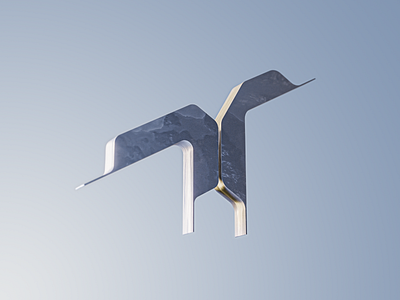 Tonan Studio logo: experimental render 3d 3d art 3d design 3d render brand design brand identity branding logo logo design logodesign