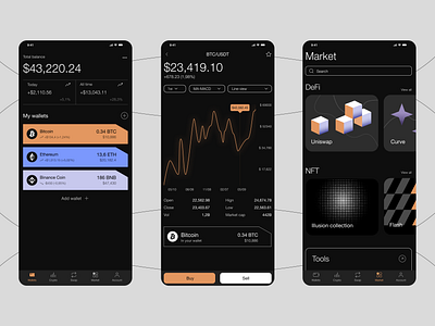 Crypto Wallet | Web3 | Cryptocurrency app binance bitcoin blockchain crypto currency ethereum mobile app nft ui ux wallet web3