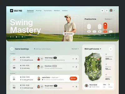 Dashboard for an Education Product ✦ Golf Pro design interface product service startup ui ux web website