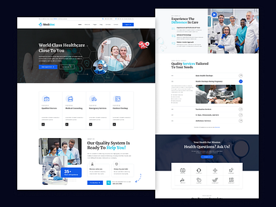 Medidoc - Home 02 clinic consulting dental dentist design doctor doctor appointment eye care health healthcare hospital medical medical service medicine pharmacy ui ux veterinary