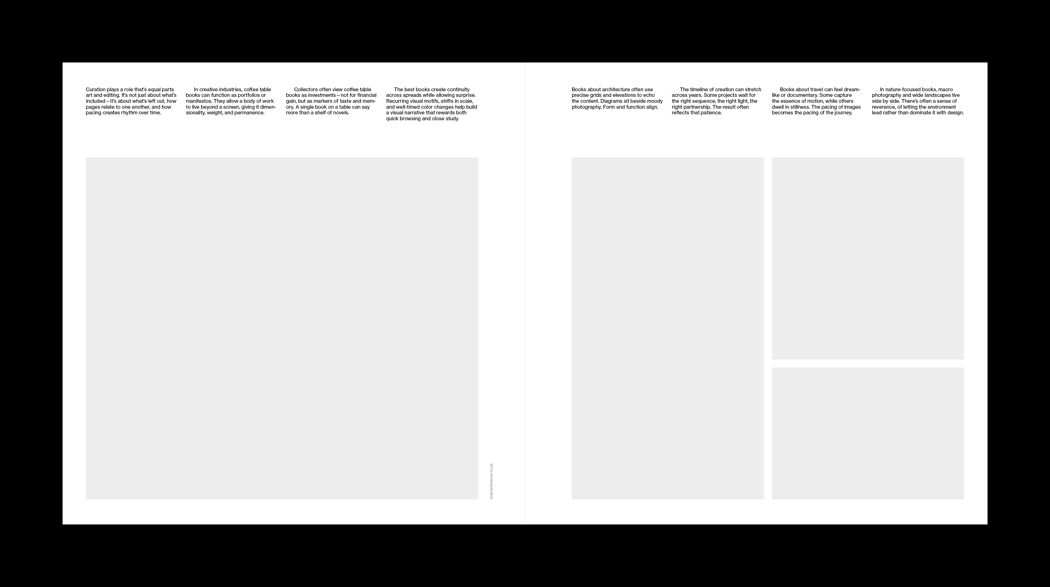 Coffee Table Book Grid System for InDesign | Sans by Stephen Kelman on ...