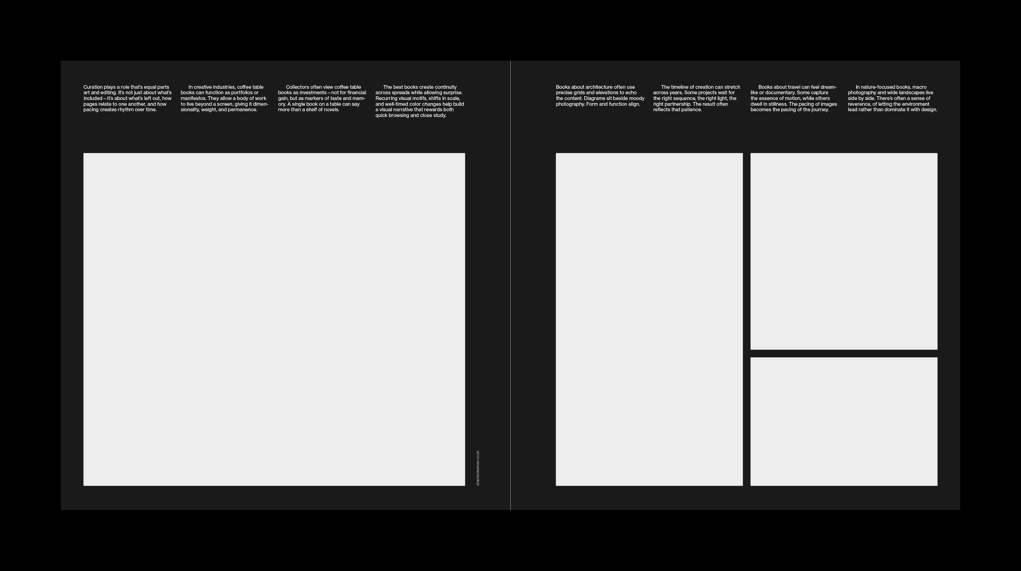 Coffee Table Book Grid System for InDesign | Sans by Stephen Kelman on ...