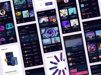 NFT Mobile app 3d arts banking blockchain collection exchange fintech gallery marketplace mobile nft sale token ui ux