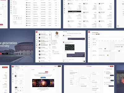 Ambrosia — University management app cards chart crm education elearning enterprise erp grid left bar left nav leftnavigation light theme navigation saas spreadsheet table tile ui ux web