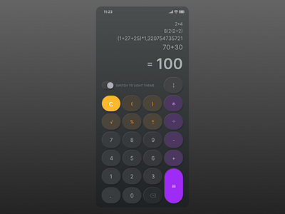 Calculator calculator dailyui dark darktheme dribbble figma standardcalculator ui