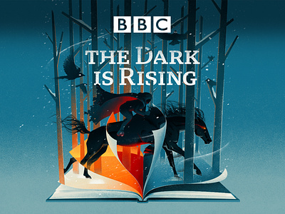 The Dark Is Rising book conceptual digital eleni debo folioart illustration texture