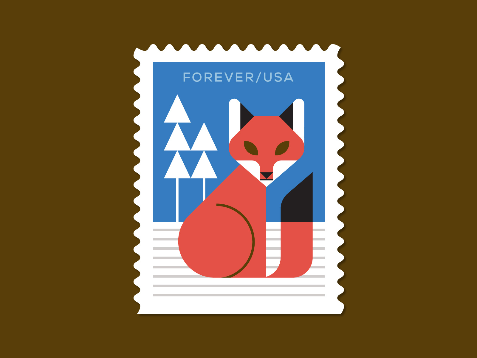 USPS Stamp Set Winter Woodland Animals by Eight Hour Day on Dribbble