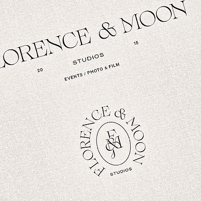 Florence & Moon Logo Design by Wilde River Studio branding design graphic design illustration layout logo typography workbook