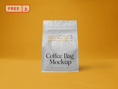 Free Coffee Bag PSD Mockup bag branding coffee coffee bag design download free freebie identity logo mockup psd template typography